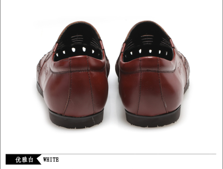 City天奴 意式经典纯手工男式商务透气休闲真皮