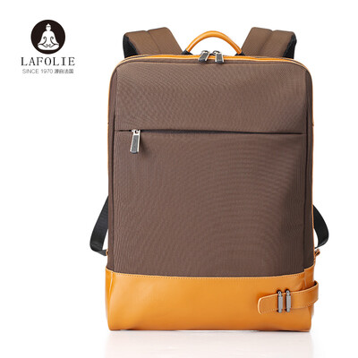 Lafolie 法国老佛爷苹果笔记本电脑双肩包真皮
