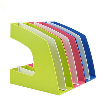 创易-韩式文件架拼色耐摔文件栏文件框办公文
