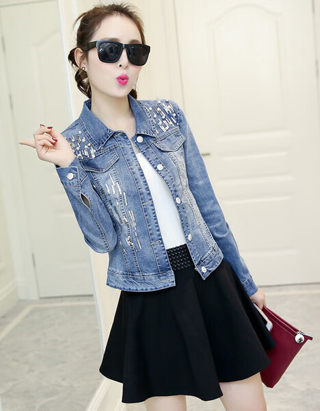 外套,妹子,摯愛(ài),牛仔,微胖,時(shí)尚