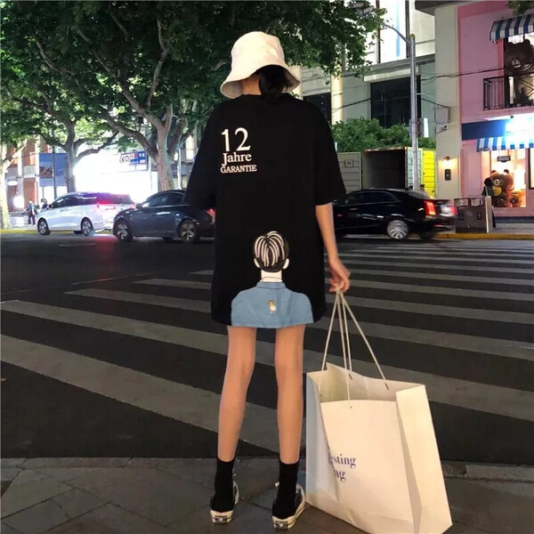 印花,妹子,微胖,寬松,福音