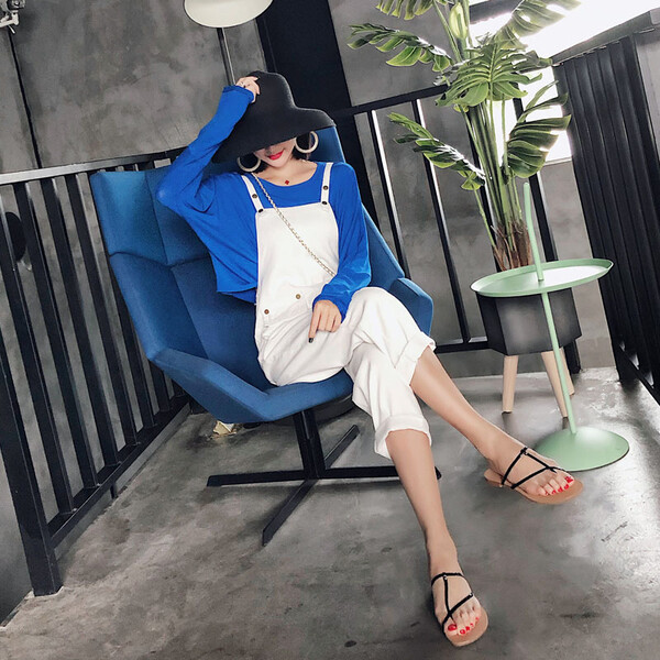 寬松,少女,背帶褲,穿出,牛仔 寬松,少女,背帶褲,穿出,牛仔