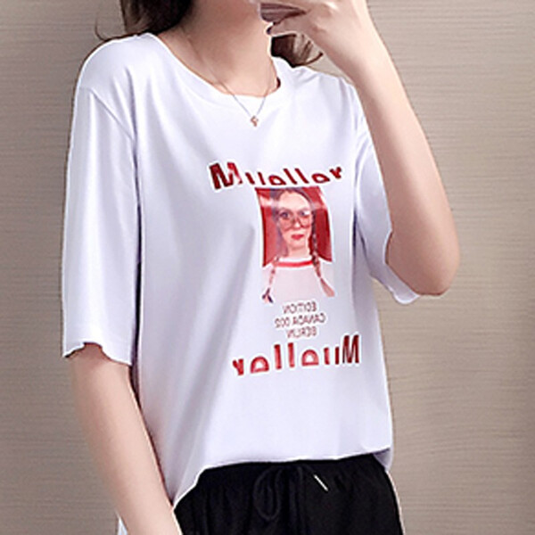 仙女,印花,打造,短袖,清爽