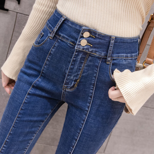 修身,欧巴,变长,牛仔裤