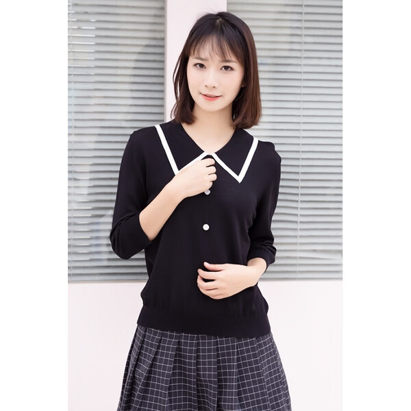 女生,微胖,福音,短款,時(shí)尚,針織衫