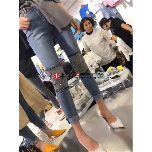 妹子,微胖,牛仔褲,破洞,顯瘦,神器