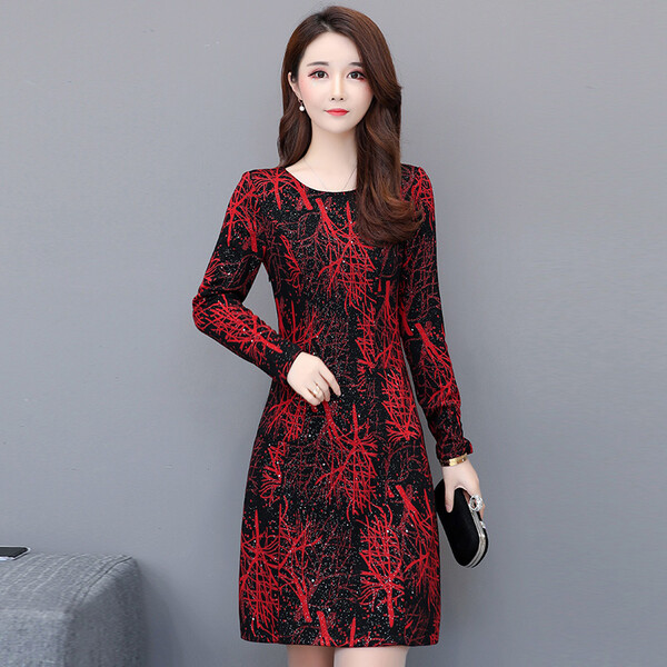 優(yōu)雅,圓領(lǐng),穿出,連衣裙,氣質(zhì)