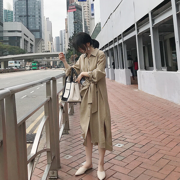 仙女,打造,純色,連衣裙,時尚