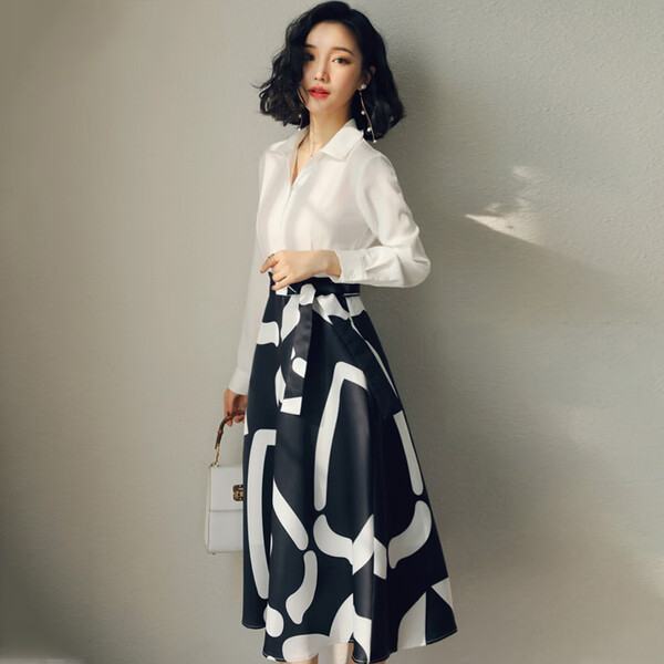 仙女,印花,變小,連衣裙