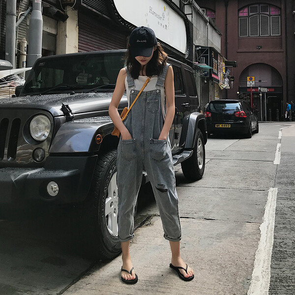 寬松,少女,背帶褲,穿出,牛仔 寬松,少女,背帶褲,穿出,牛仔