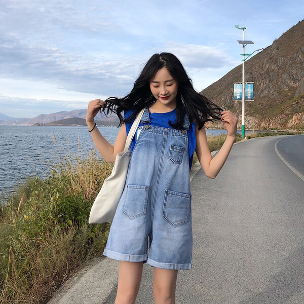 少女,牛仔褲,透氣,高腰,穿出