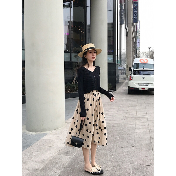 半身裙,復(fù)古,遮住,少女