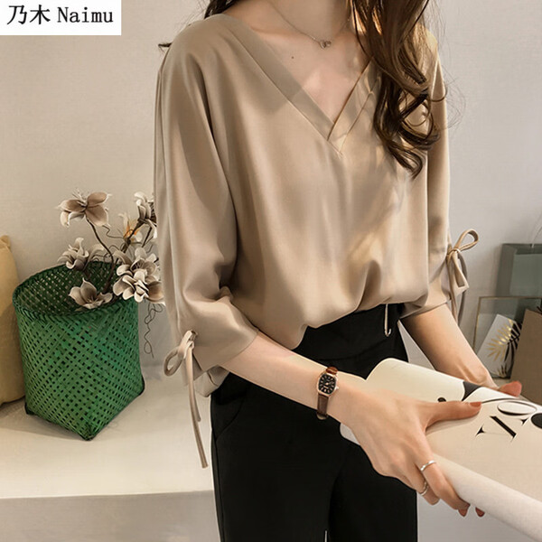 仙女,打造,優(yōu)雅,短袖,時(shí)尚,襯衫