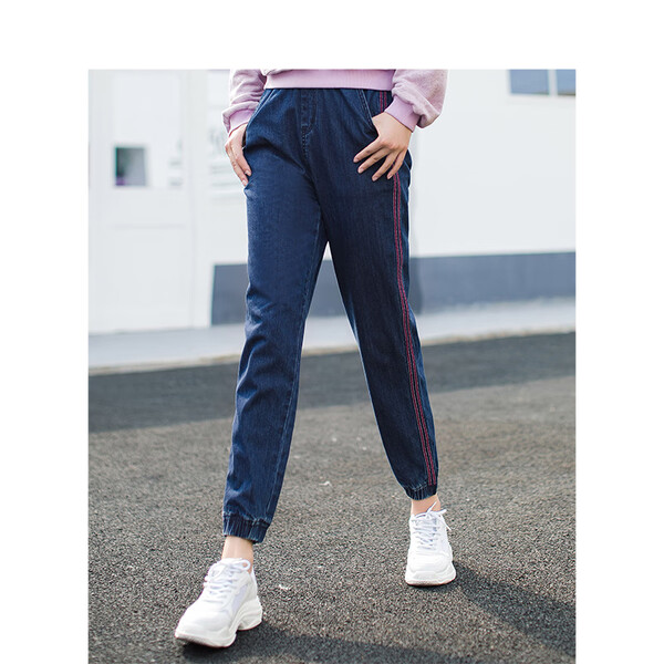 修身,欧巴,变长,牛仔裤