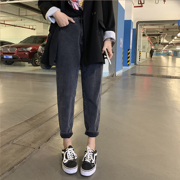 復(fù)古,少女,牛仔褲,高腰,穿出