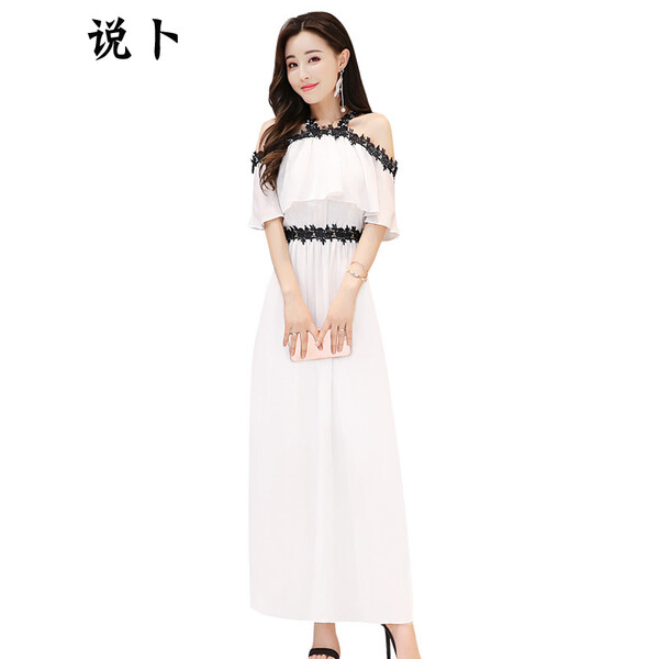 夏日,打造,生活,連衣裙,清涼,純色