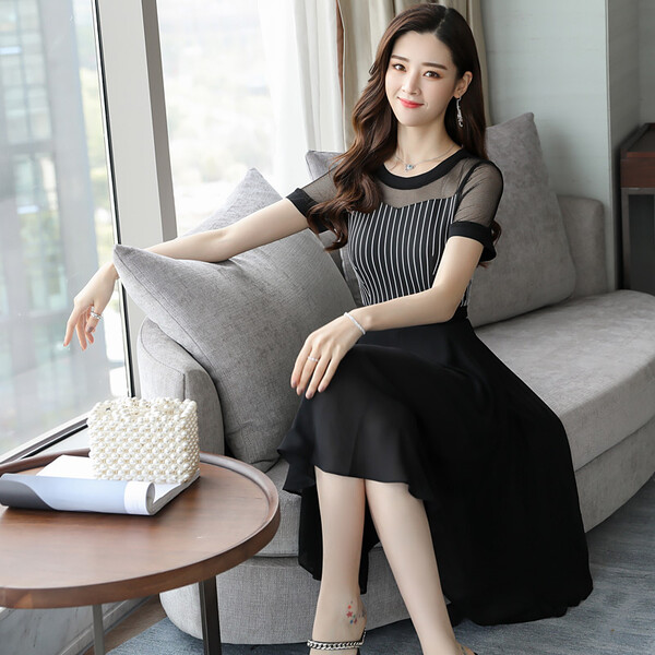 仙女,打造,純色,連衣裙,氣質 仙女,打造,純色,連衣裙,氣質