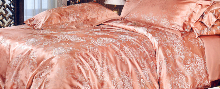 安意道全棉贡缎里料100%真丝被面床上用品六