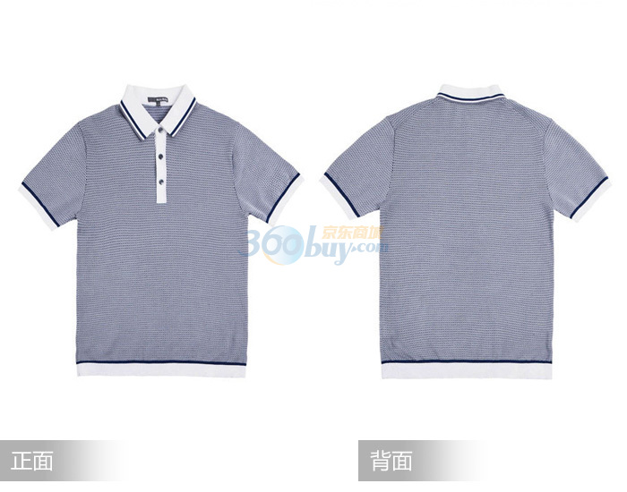 京东商城 MasaMaso玛萨玛索 T恤男士翻领短袖