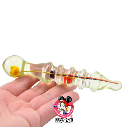 丽莎宝贝 傲然<em>黄菊</em>水晶按摩棒<em>女性</em>自慰器 进口