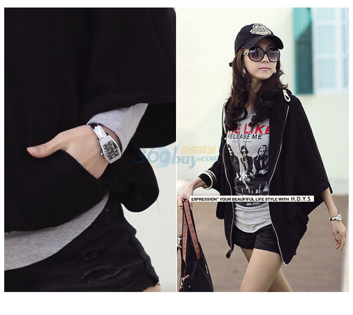 韩都衣舍 韩国秋装新款<em>蝙蝠袖开衫</em>女<em>针织</em>衫EQ