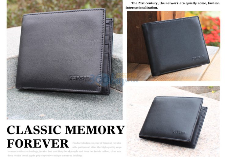 宗尚zoesan男士钱包真皮软皮商务休闲长款ZS