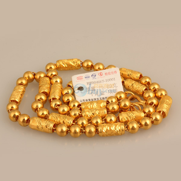 千金一诺珠宝 999千足金项链 24K黄金 男款 佛