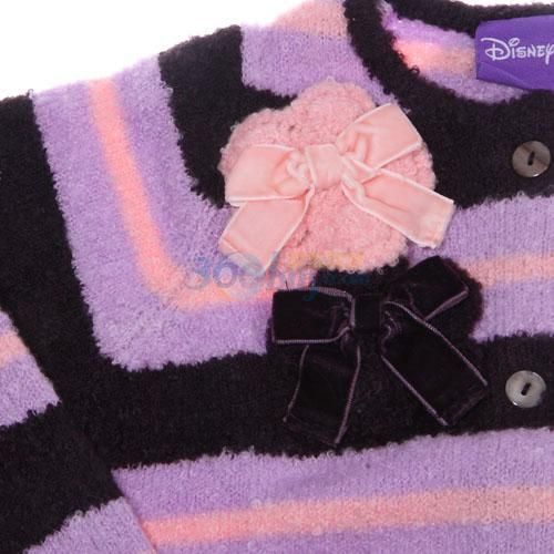 Disney/迪士尼童装/<em>小熊维尼</em> 幻紫女童<em>毛衣</em>前开