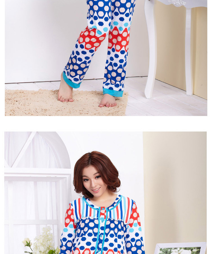 派邦奴2013家居服春秋季印花圆领<em>睡衣女秋纯</em>