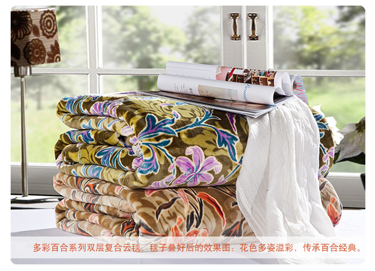 merrylife 被子被芯法兰绒毯珊瑚绒毯双层加厚毛毯秋冬加厚冬被1.8床 千鸟格紫 180*200