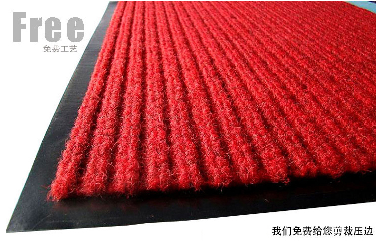 地毯先生 双条纹地垫 绒面地垫进门入户除尘地垫三色可选 灰色 120*150