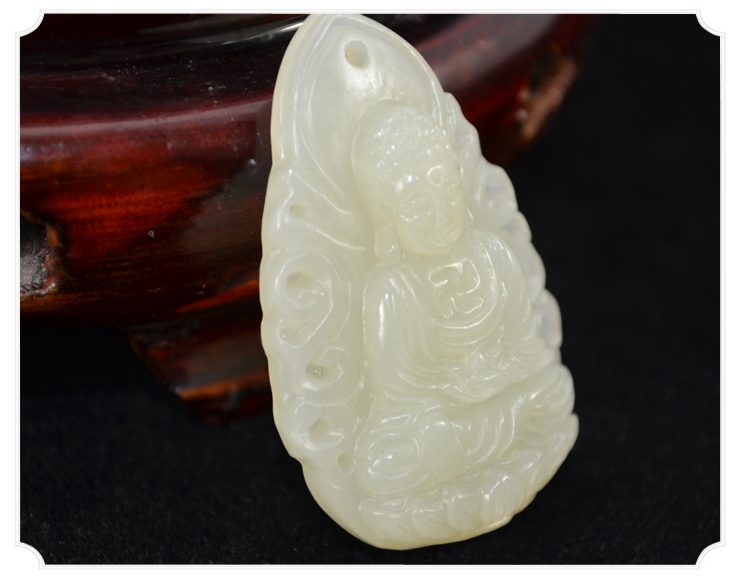 缘生记 开光和田青白玉生肖狗猪的本命佛守护