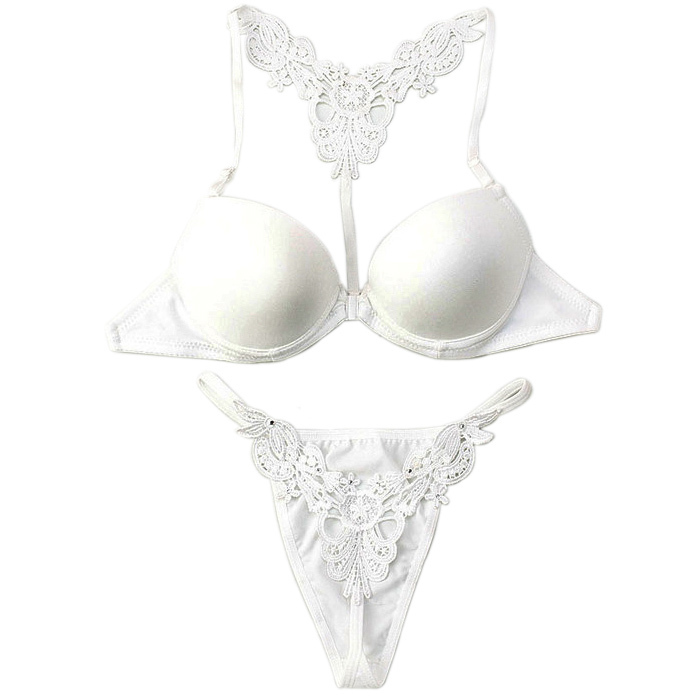 1号店 <em>慕</em>娜妃 内衣<em>文胸</em>套装 前扣Y形美背丁字裤