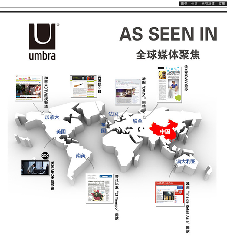 umbra MOSH 魔时大型挂墙相框 墙面装修装饰 创意婚庆 礼物 （316091） 深咖啡色213