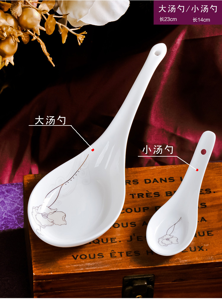 祥鸿德景德镇骨瓷餐具碗碟套装28头 JS-WDP A款
