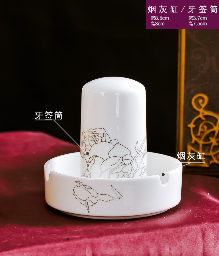 祥鸿德景德镇骨瓷餐具碗碟套装28头 JS-WDP A款