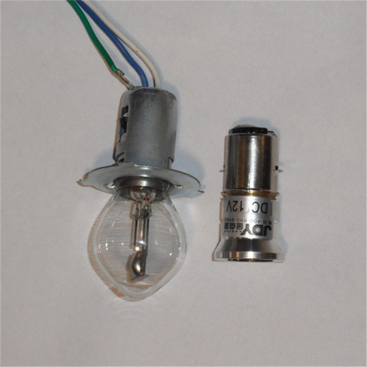 D灯 内置电动车大灯LED灯泡S2电动车灯泡BA20D双爪头直径20mm 12V CREE芯片白聚光镜面 5W