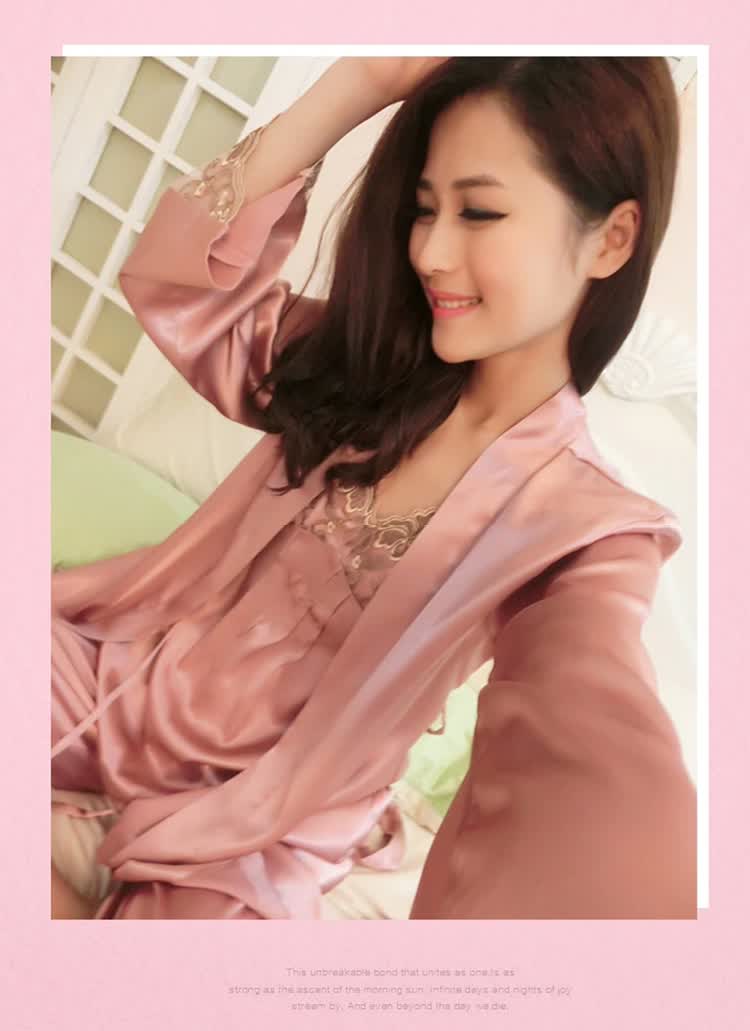 心仪2014春夏装新款<em>女装睡衣</em>韩版浪漫真丝性