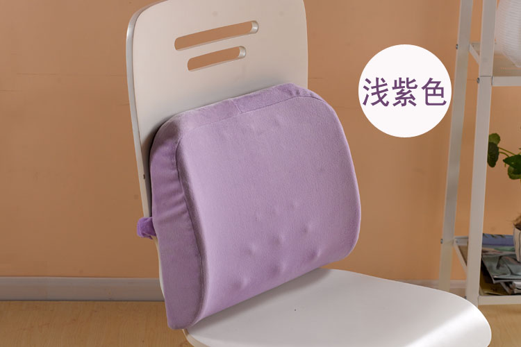 黛圣婕 慢回弹记忆腰靠 白领腰枕 汽车腰垫 按摩颗粒靠垫 护腰垫 银灰色