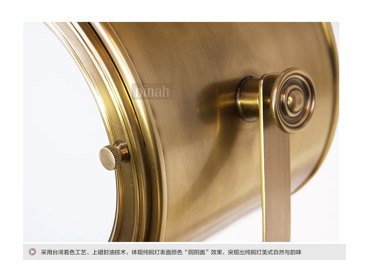 帝拿 美式全铜灯 现代客厅装饰灯 欧式田园卧室书房沙发落地台灯L2834 L2834