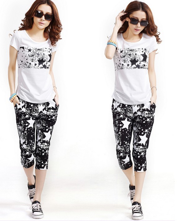 夏日运动服套装女 天鹅绒运动套装女