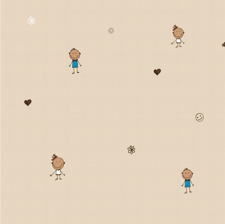 米素墙纸 笨小孩 墙纸儿童房卧室 电视背景墙壁