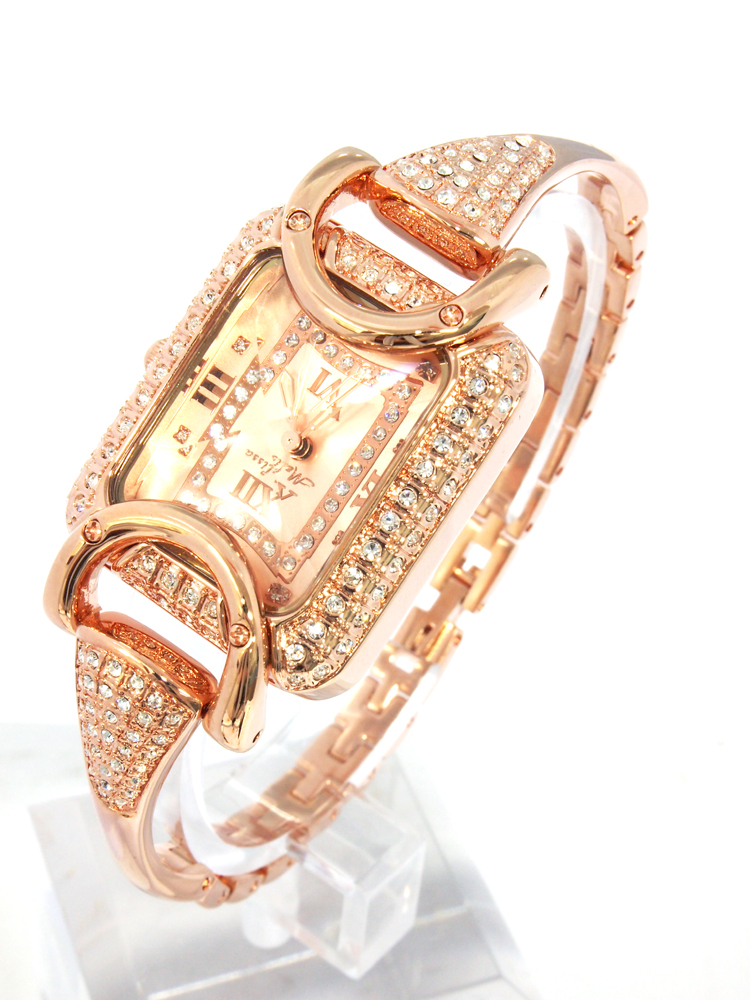 玛丽莎melissa 个性方盘手链表镶钻女表独特气