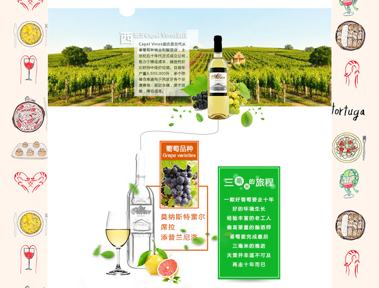 艾丽斯 西班牙红酒原装进口 DO级别干白葡萄酒