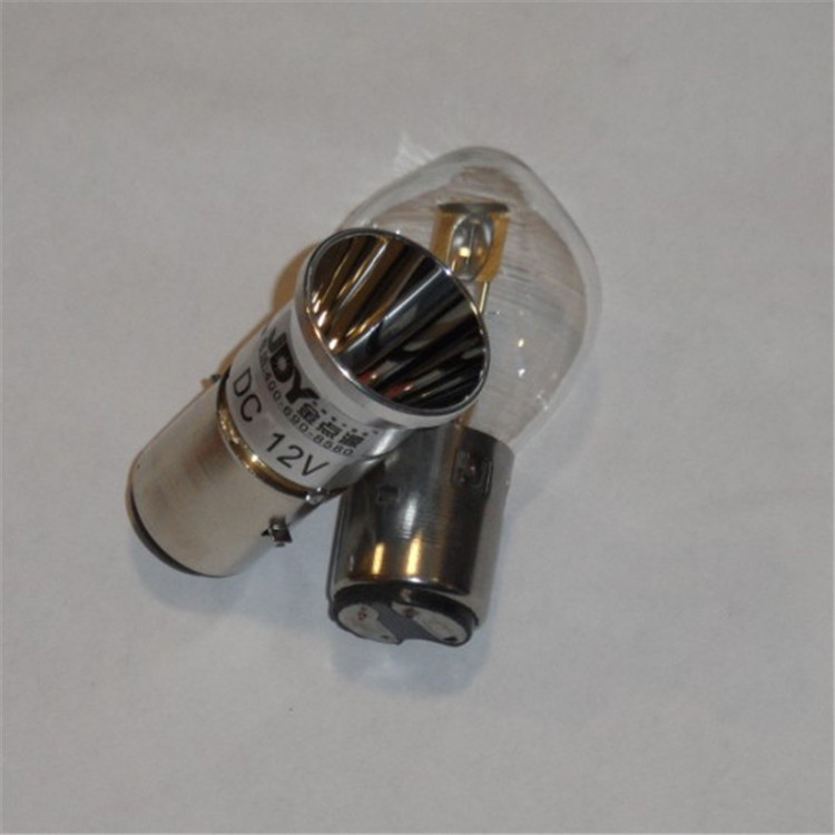 D灯 内置电动车大灯LED灯泡S2电动车灯泡BA20D双爪头直径20mm 12V CREE芯片白聚光镜面 5W