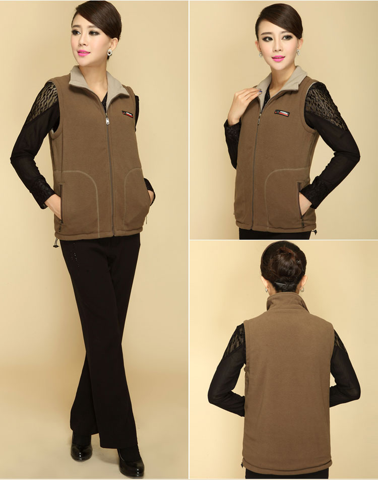 盾鹃秋冬新款中老年<em>女装</em>加厚绒<em>马甲中年</em>妈妈装