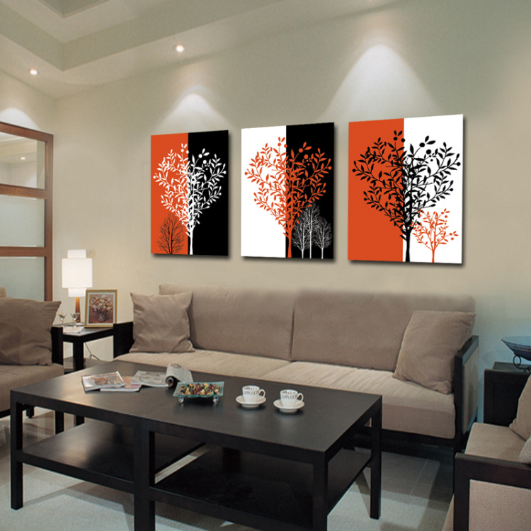 一若高档品牌无框画 现代客厅挂画 沙发背景墙