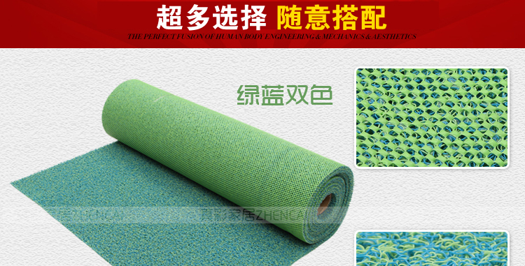 
                                        真彩 免洗可剪裁进门地垫塑料门垫入户进门垫家用丝圈防滑脚垫 玫红紫双色 40*60cm                