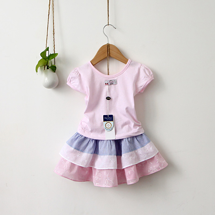 【全网比价】婴悦家 女童夏季套装宝宝衣服短