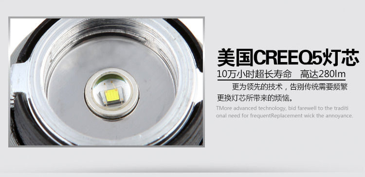 亚马逊应急灯照明LED强光手电筒充电远射防水家用消防手电 A7 绿色